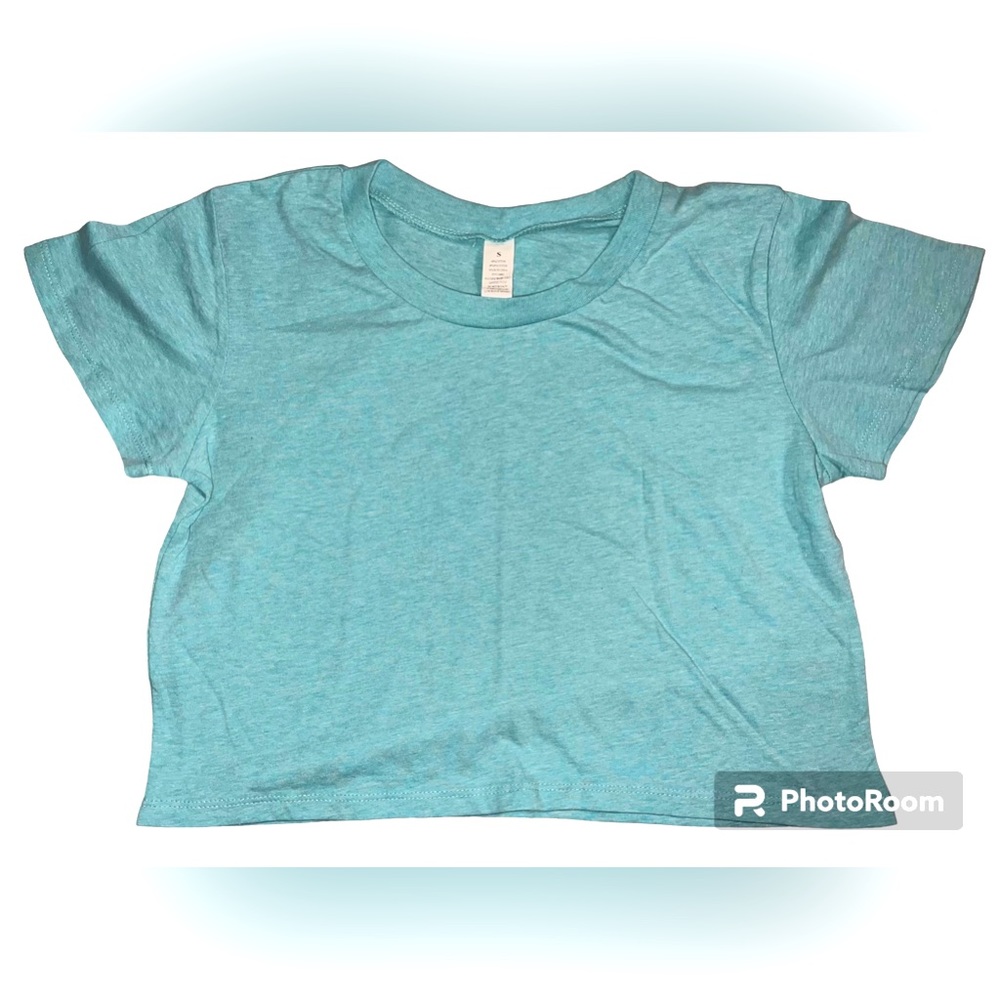 Women’s plain teal crop top in size small NWT* 🩵